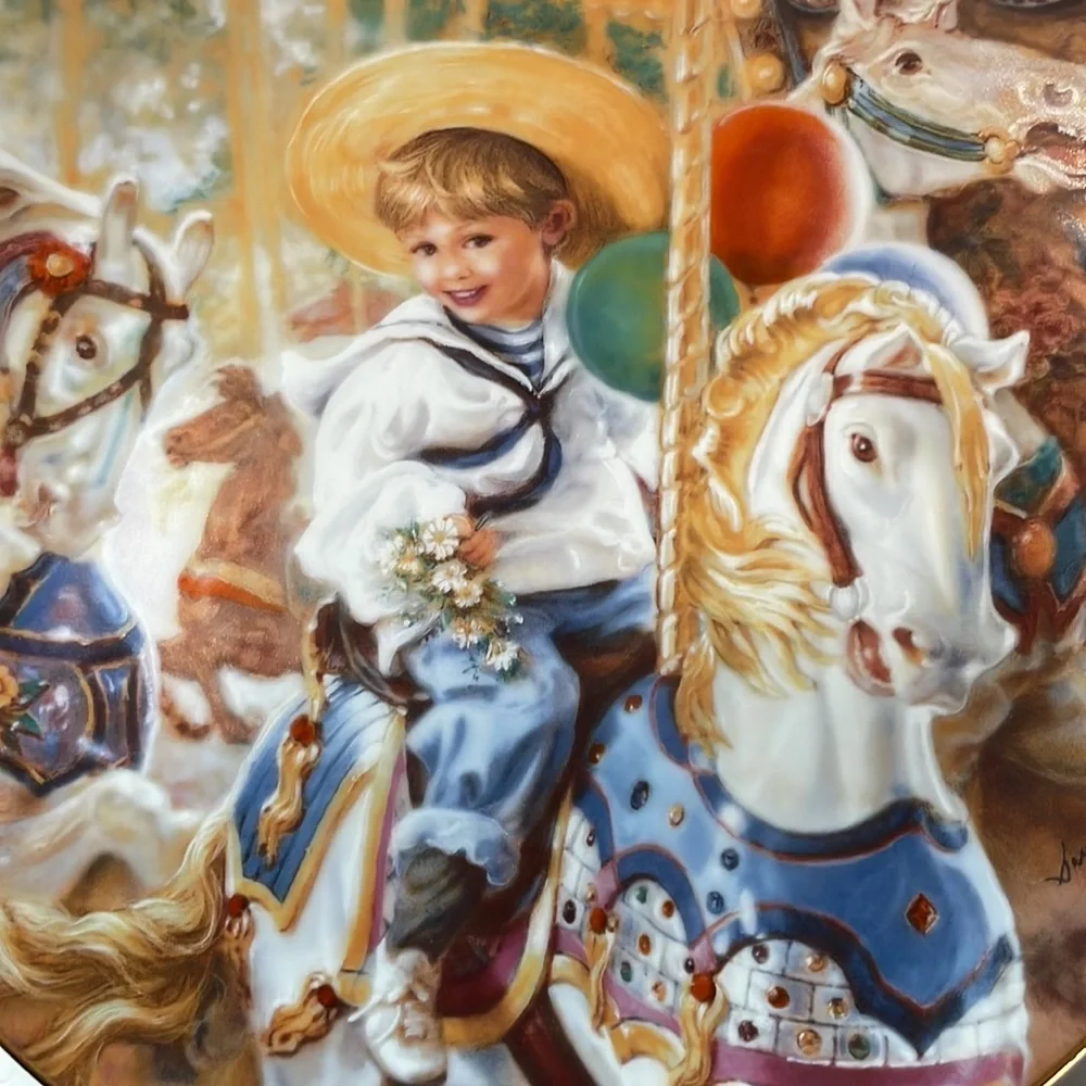Vintage 1992 Reco “Carousel of Dreams” Limited Edition Plate Fourth Issue